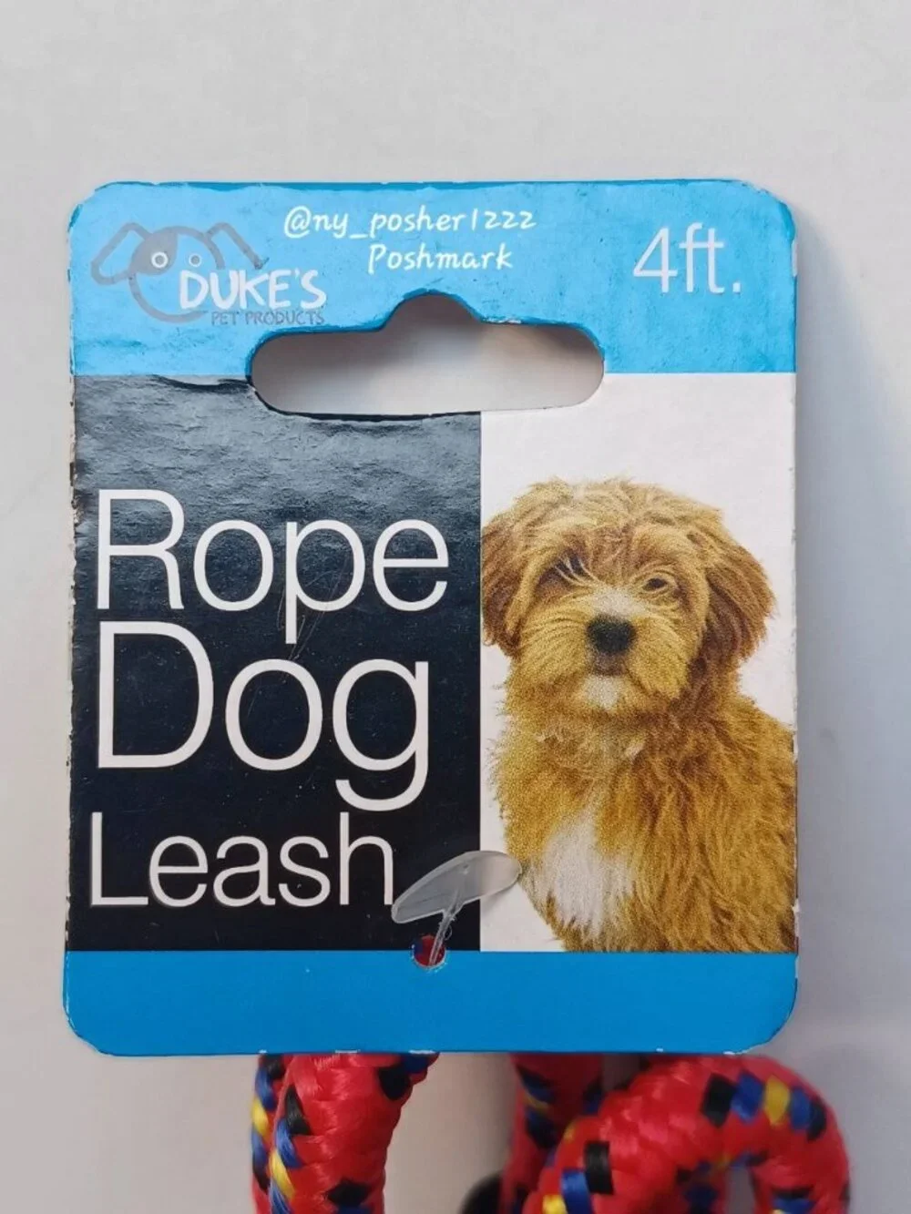 𝗛𝗮𝗹𝘁𝗶 Headcollar Size 2 Black & 𝖣𝖴𝖪𝖤'𝖲 Rope Dog Leash 4-Ft Red Bundle
